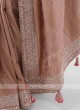 Rosy Brown Shimmer Silk Saree